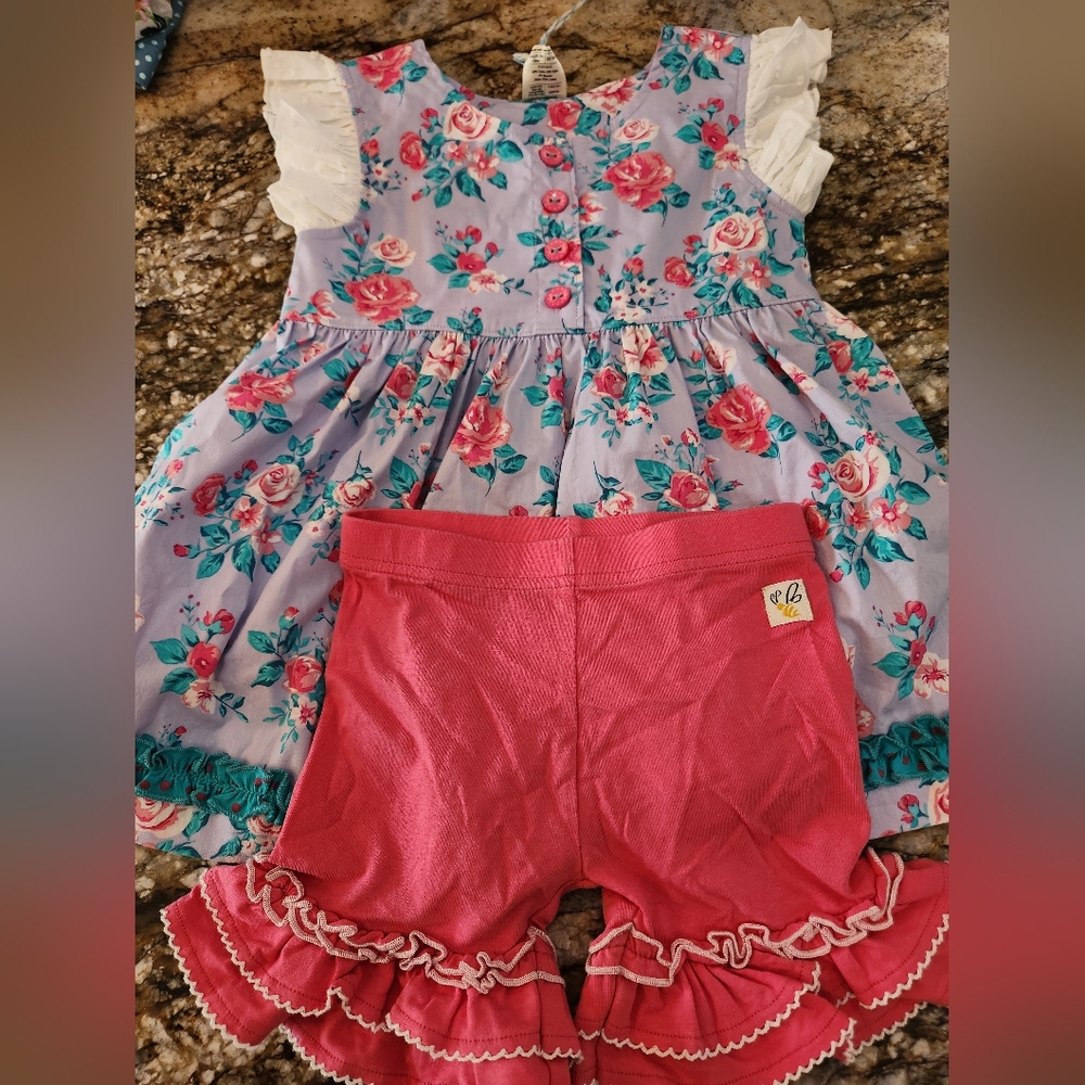 Wildflowers Pink and Blue Floral Kids Matching Set